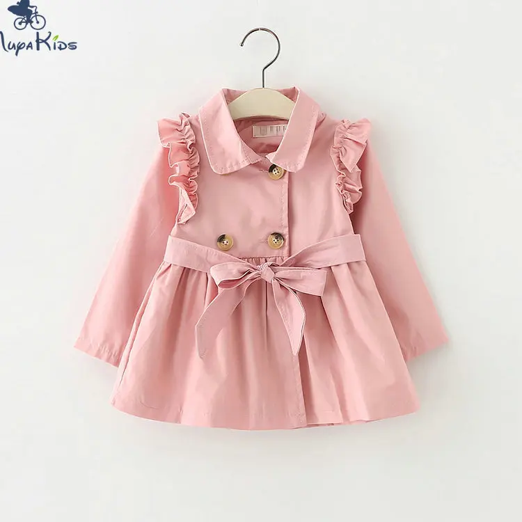 Girls jacket autumn fashion children's clothes Children's Windbreaker Outerwear girl Trench coat kids jacket - Цвет: pink