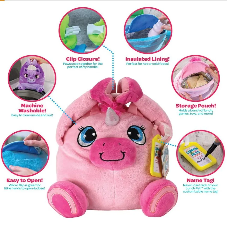 Lunch Pets Cute Lunch Bag Heat Cold Insulation Bag Kids Food Storage Insulation Bags Totes Pets Bag Design Infant Kids Food Bag