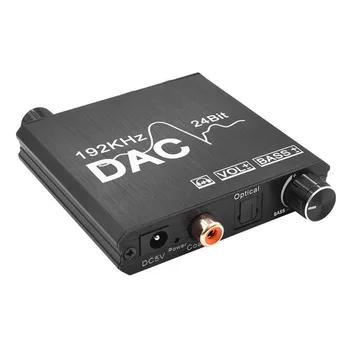 

Audio Adapter 192KHz 3.5mm Jack Stereo Digital To Analog Converter Support Volume Control Coaxial Toslink Optical Fiber Portable