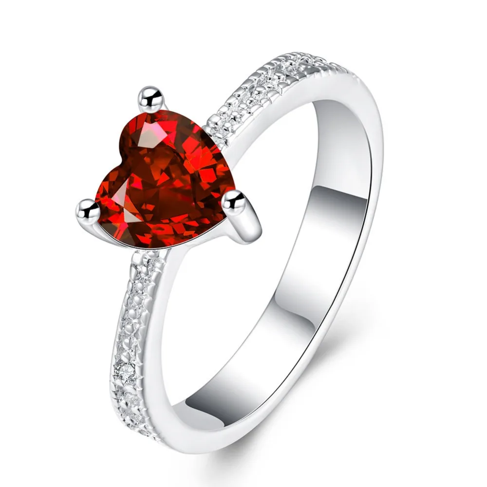 

TR064 Glitter Zirconia stone Ring 925 Sterling Silver Female Wedding Engagement Romantic