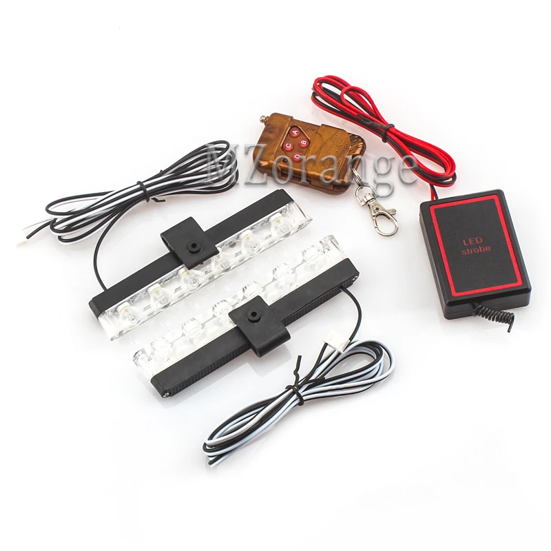 Cena Światło stroboskopowe policja flasher 2x6 LED światła policyjne straboskopowe światła stroboskopowe światło policyjne światło stroboskopowe LED samochód fso flash w samochodzie