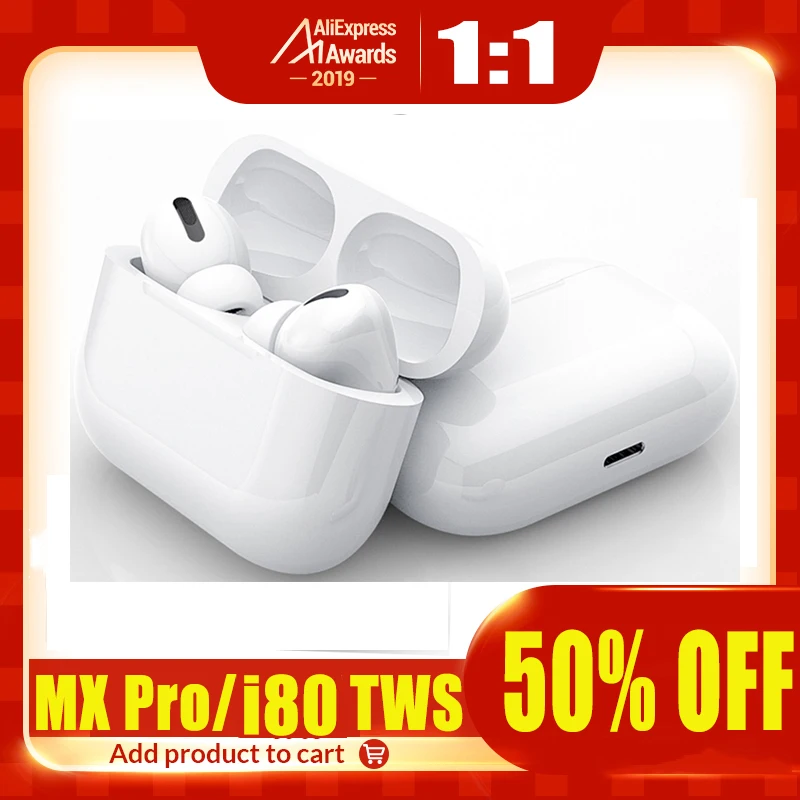

Aiirpuds MX Pro TWS Wireless Bluetooth Earphone Noise Isolation PK i100000 i9000 pro earbuds earphones for iphone andorid Mobile