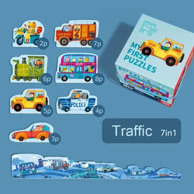 Toi My First Puzzles 3d Double Sided Cognitive Paper Puzzles Baby Animal Shape Jigsaw Puzzle Game Toy For Kids 2y Puzzles Aliexpress