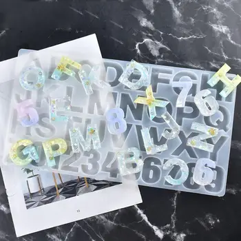 

Letter Number DIY Decorative Craft Jewelry Making Mold Silicone Resin Mould Tool DIY Hand Craft Resin Molds for Jewelry