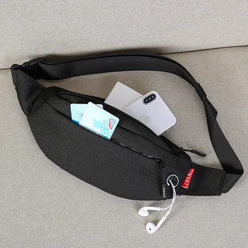 

Men's Sports Running Mobile Phone Waist Bag Outdoor Leisure Multi-Function Large Capacity Shoulder Messenger Bag Chest Bags