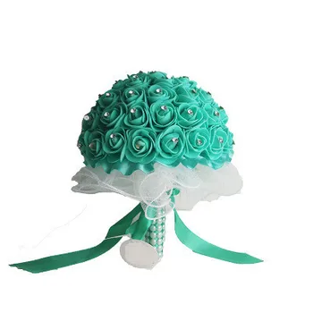 

Artificial Colorful Rose Bouquet Bridesmaid Bouquet Bridal bridesmaids Simulation Holding Flowers for Wedding Party Decoration