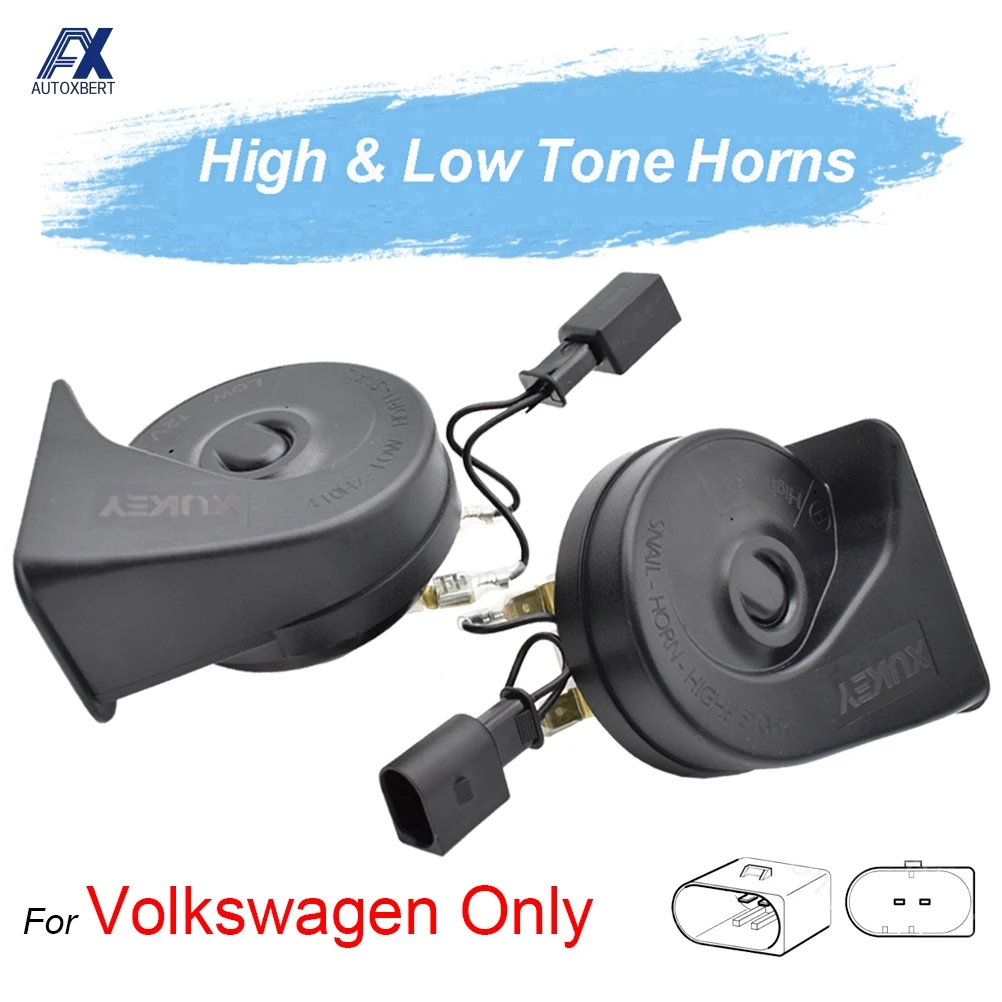 410/510 Гц двухцветные улиточные рожки для VW CC Golf Jetta Polo Caddy Passat Touran Tiguan Touareg Sharan 110-125db