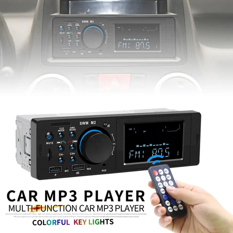 Universal In-Dash Dual USB Bluetooth Multifunctional Car Stereo Radio FM Aux Input MP3 Audio Player with Fast Phone Charging Universal In-Dash Dual USB Bluetooth Multifunctional Car Stereo Radio FM Aux Input MP3 Audio Player with Fast Phone Charging