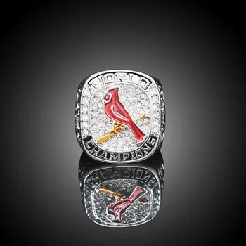 

Fashion Crystal Baseball Star 2011 Louis Cardinals Championship Ring Jewelry Fan Collection Memorial Diamond Baseball Ring