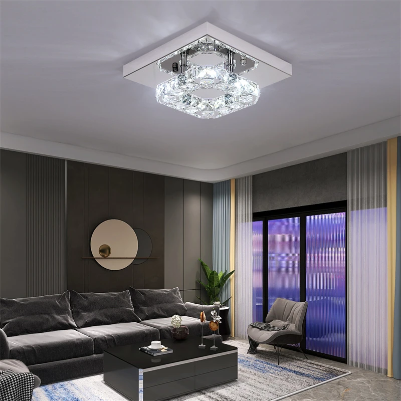 Modern LED Crystal Chandelier Ceiling Lamp