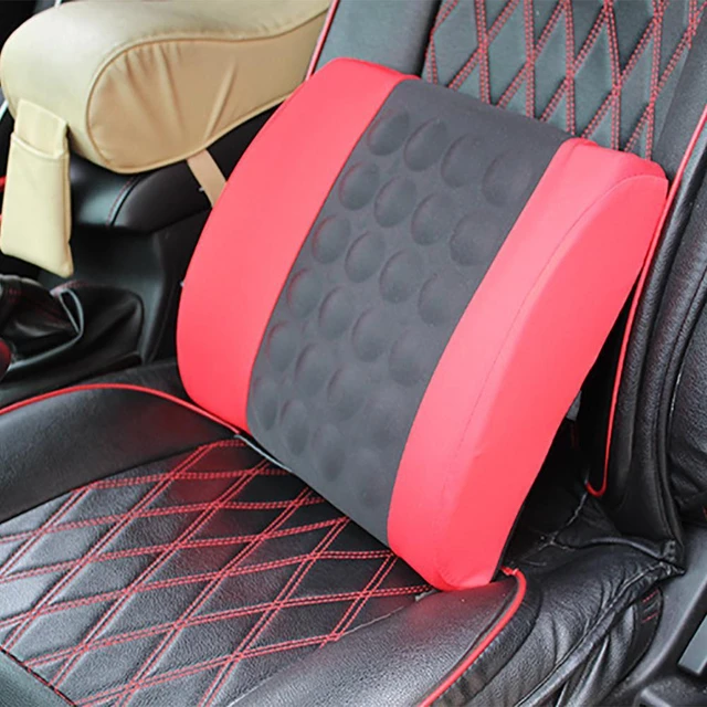 Back Pillow Car Seat Back Support Electric Massage Lumbar for Car Office  Seat Support Health Care Lumbar Pad Auto - AliExpress