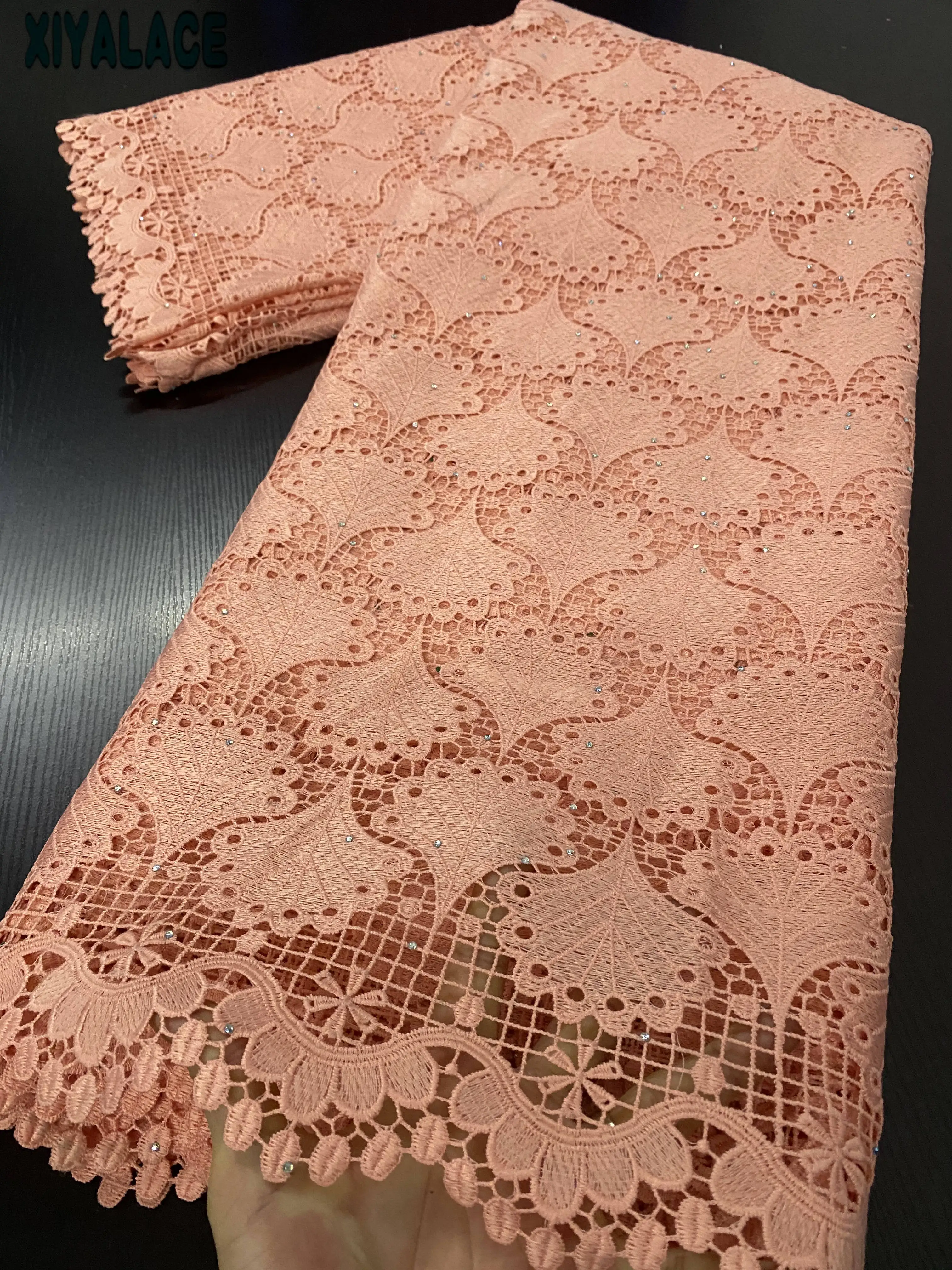 XIYA African Guipure Cord Lace Fabric 2020 High Quality Material Nigerian Fabrics For Dress Wedding Sewing QF3398B-1 | Дом и сад