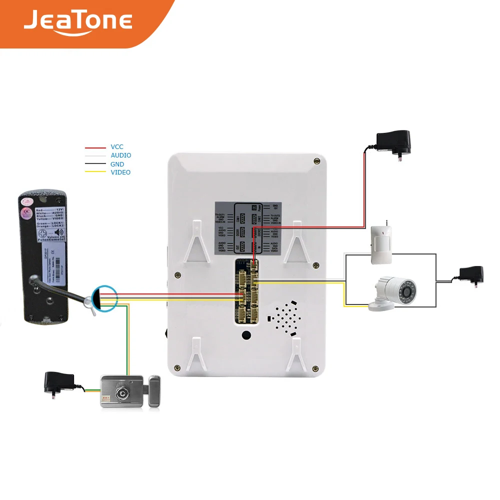 Видеодомофон JeaTone 4 дюймовый сенсорный монитор домофон функция фото и