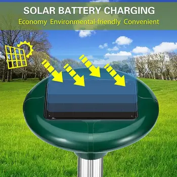 

Outdoor Eco-Friendly Efficient Insect Snake Solar Powered Pest Repeller Yard Ultrasonic Rodent Rodent Mouse New
