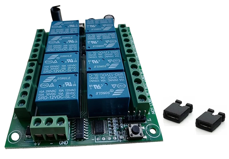 DC 12V 24V 8 CH Channels 8CH RF Wireless Remote Control Switch Remote Control System receiver transmitter 8CH Relay 433 MHz