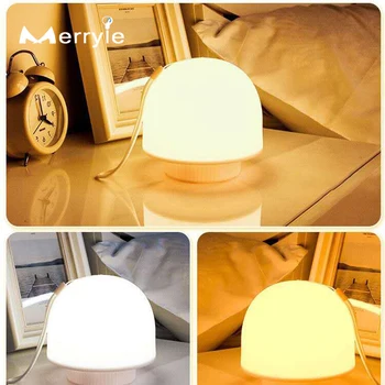 

Remote Control LED Baby Night Lights Home Decor Table Night Lamp USB Recharge Mushroom 3 Colors Desk Lamp for Bedside Bedroom