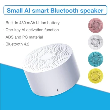 

Bluetooth Speaker with AI Control Mini Portable Wireless Speaker Bass Stereo Sound with Microphone Support HD Quality Phone Call