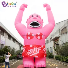 Гигантский надувной орангутанг BINGO 8 м для улицы, украшение для развлечений/розовая обезьяна для демонстрации игрушек