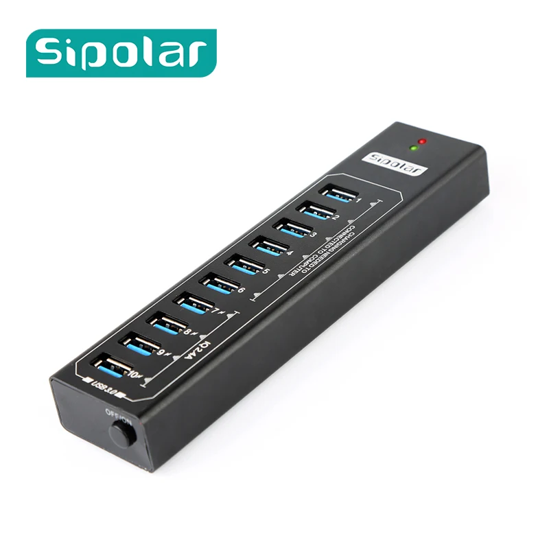 

Sipolar P-103 Новое поступление, металлический 10-портовый концентратор usb 3,0 с 4 портами быстрой зарядки а для ПК, телефона, ноутбука, iPad, планшетов, iPhone