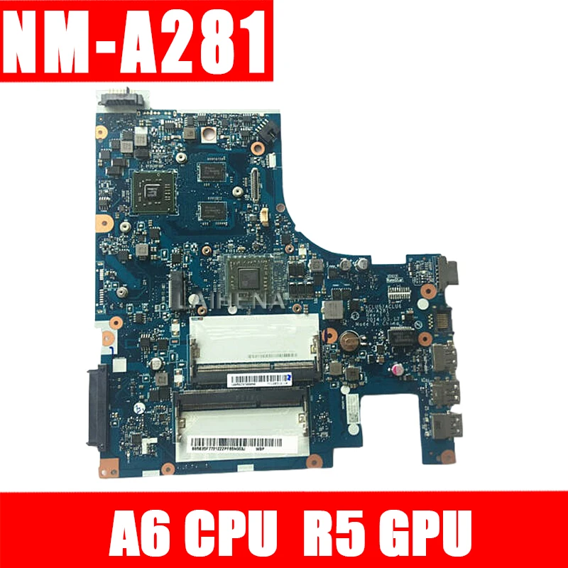 

NM-A281 mainboard for Lenovo G50-45 ACLU5/ACLU6 laptop PC motherboard for amd A6 CPU + R5 GPU video card 100% test OK
