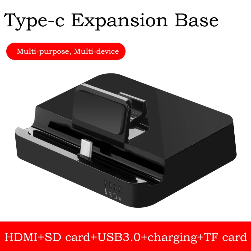 Портативный многопортовый концентратор док-станция адаптер тип-c к HDMI PD станция 4K зарядная док-станция USB3.0 SD/TF кардридер конвертер телефонная база