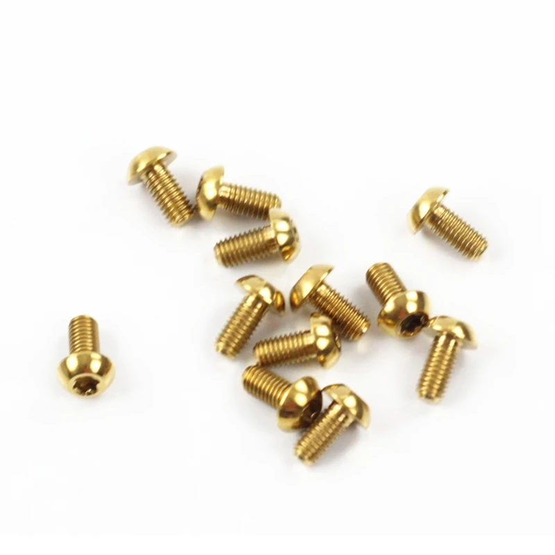 golden 12 шт. Титан Ti велосипедный ротор дисковые тормозные болты Torx T25 винты крепеж M5 x 10 мм Радуга Золотой Ti цвет - Цвет: golden