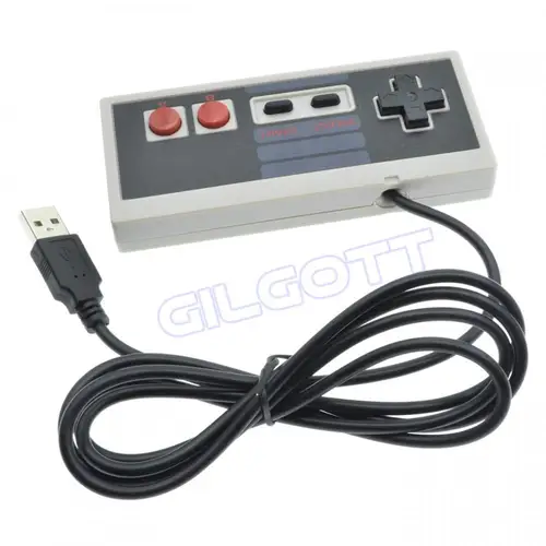 NES USB PC 컨트롤러 컴퓨터 비디오 게임 핸들, 레트로 USB 유선 게임 패드, NES 조이스틱 컨트롤러 Manette 4