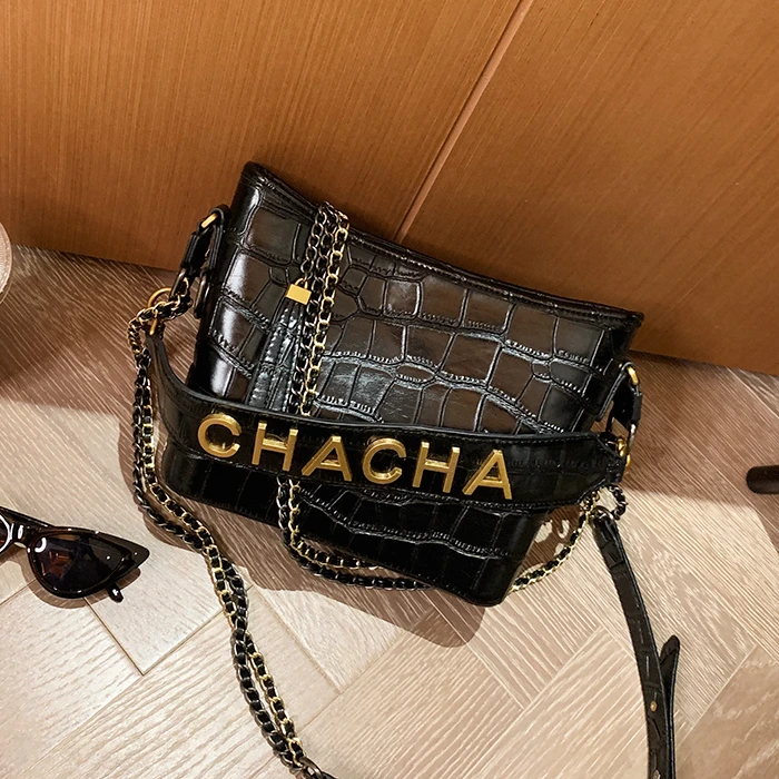 black-large Новинка, модная женская сумка через плечо, белая, летняя, на цепочке, стеганая, Геометрическая, роскошная, брендовая, дизайнерская, ручная сумка - Цвет: black-large