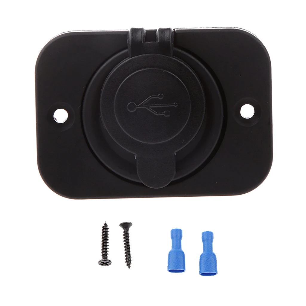 Car Motorcycle 2 Port USB 2.1A & 1A Power Outlet Plug Socket Charger Kit