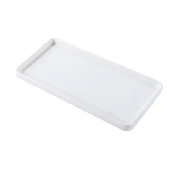 

1/2pc Rectangle Porcelain Trays Bathroom Ceramic Storage Trays Storage Pallet Toothbrush Ceramic Base Holder for Home Hotel Use
