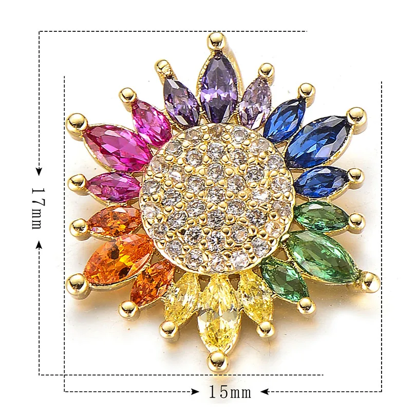 Pipitree, роскошное блестящее ожерелье Marquise, CZ, циркон, Подсолнух, ожерелье, медное, сделай сам, цветок, подвески, подвеска для изготовления ювелирных изделий