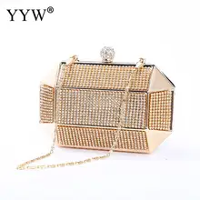 Золотой клатч со стразами для женщин Модный свадебный клатч и кошелек дизайнерские вечерние клатчи Женская сумка через плечо