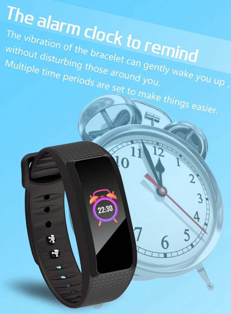 B61 смарт-браслет с Bluetooth, измеритель артериального давления, сердечного ритма, фитнес-трекер, водонепроницаемый спортивный браслет для iOS, Android, умные часы