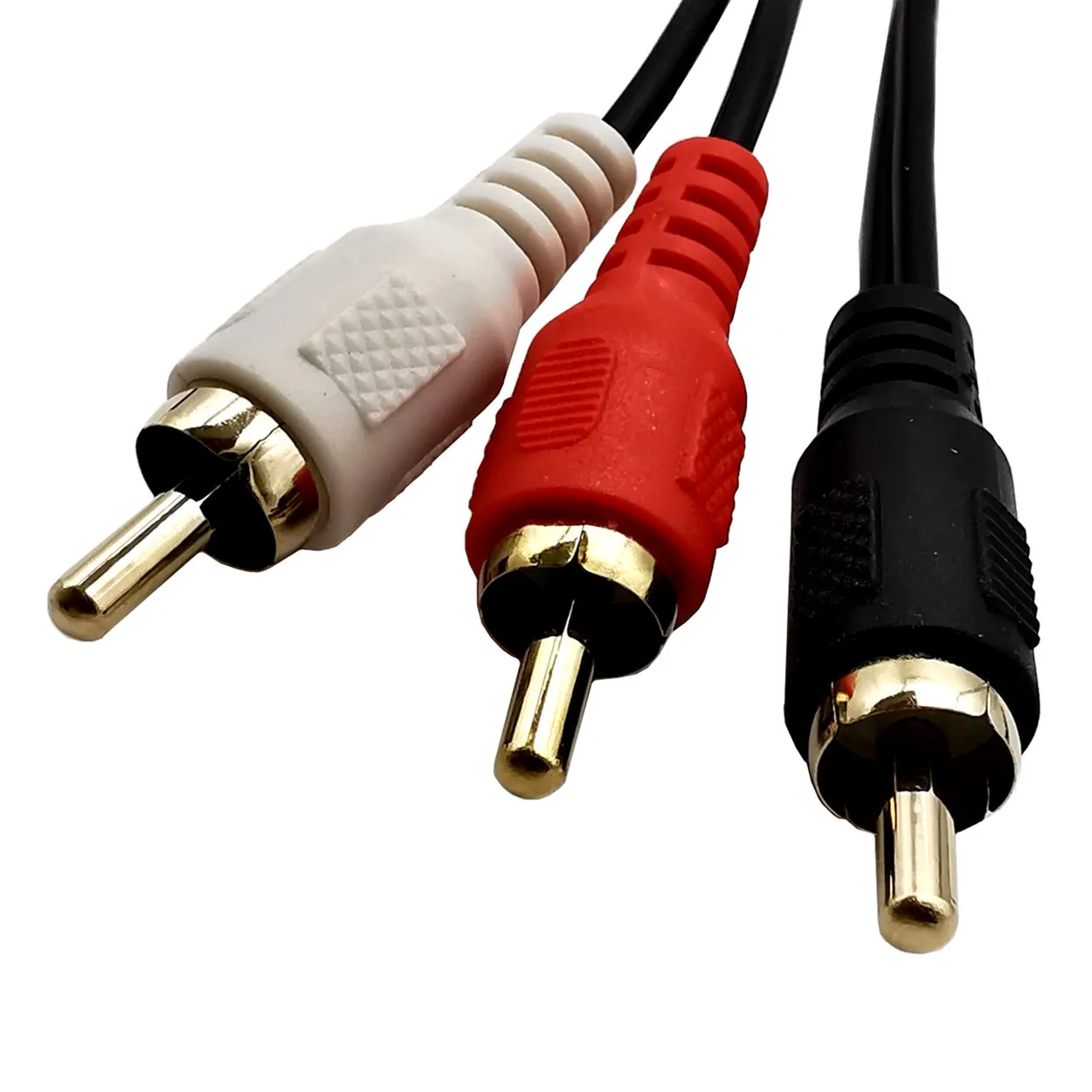 Cable Audio RCA Macho-macho 1 Pie (30cm) Rojo Chapado En Oro - Para Conectar Equipos De Sonido Y TV