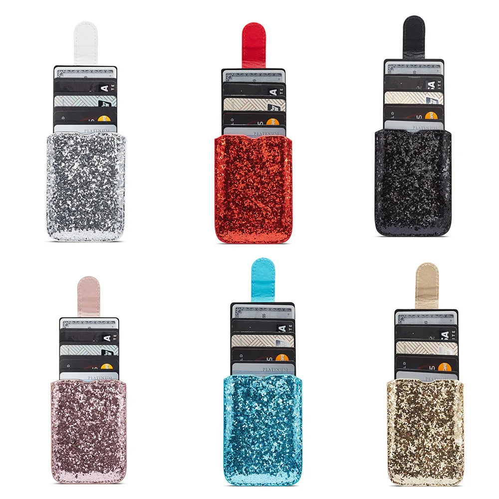 Card-Holder Wallet Cell-Phone Id-Card Blocking Credit Anti-Rfid PU 5-Pull 6-Color