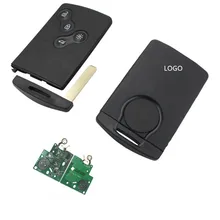 Llave Inteligente de 4 botones, 433MHz, Hitag AES, Chip PCF7953, sistema de entrada/salida sin llave pasiva para renault clio, después de 2013