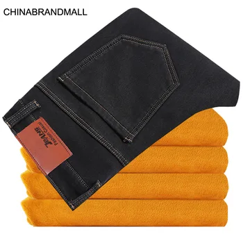 

Winter Plus Velvet Plus Fat Plus Size Jeans Male Thicken Loose Straight Cylinder Fat Man Extra Large Male Pants 30-48