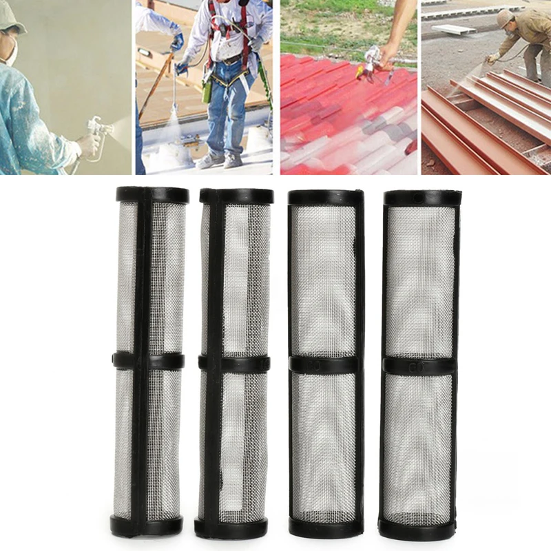 OSSIEAO 4PCS Black 60 Mesh Airless Spray Pump Filter For _Graco 390/395/495/595 Sprayer