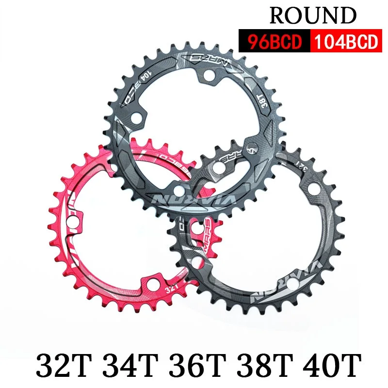 MTB bicicleta redonda rueda ancha estrecha 32 T 34 36 38T40T anillo de cadena cicculo cigyuenanal placa unica para pi | Спорт и