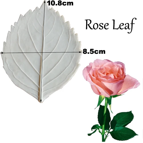 Rose Leaf Veiner Soft Silicone Mold Cake Chocolate Fondant Gumpaste Sugar Clay Flower Cake Decorating Moulds DIY M2111