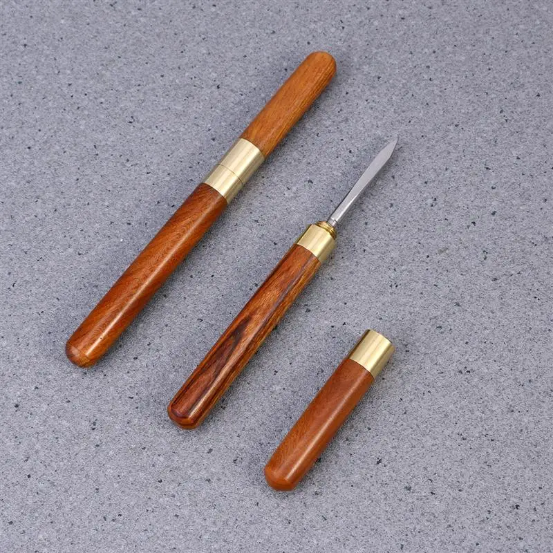 Stainless Steel Tea Needle Knife with Copper Handle for Puer - A (Rosewood) | Дом и - Цена: 