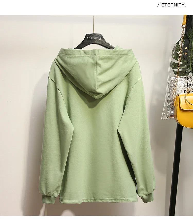 XL-4XL плюс размер осенние женские толстовки Толстовка Зимние Повседневные толстовки с длинными рукавами с принтом топы С Капюшоном большие свободные спортивные костюмы
