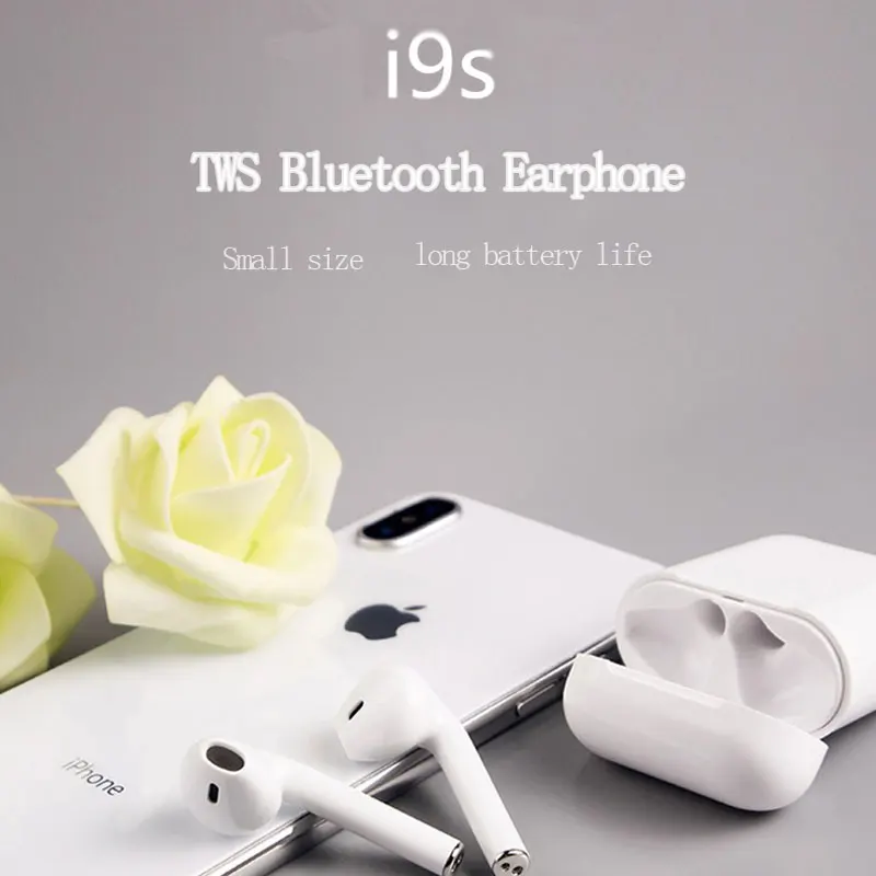 I9s TWS мини беспроводные Bluetooth вкладыши для наушников стерео невидимые наушники Близнецы гарнитура с зарядным устройством для Xiaomi