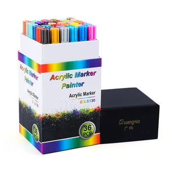 

36 Colors Acrylic Marker Pen Set 0.7 mm Creative DIY Painting Graffiti Pens Art Markers Fast Dry Drawing Markers Art Supplies
