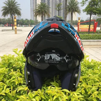 

Motorcycle Helmet Double Lens Racing Full Face the Helmet Cool Modular Helmet With Inner Sun Visor