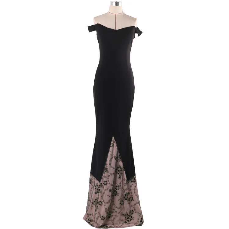 Cheap Black Lace Mermaid Evening Dress 2019 Personality Sexy Long prom gowns Formal Party dress | Свадьбы и торжества