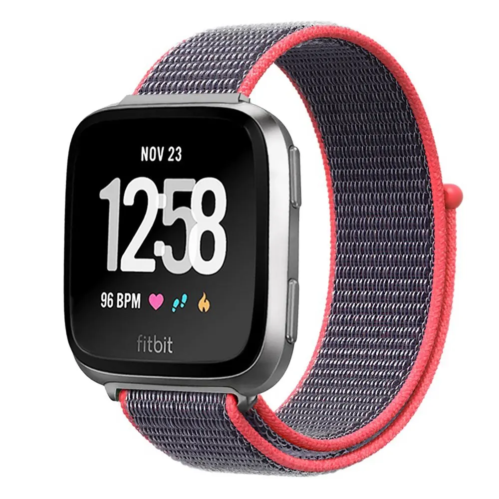 Спортивный сменный нейлоновый ремешок для Fitbit Versa2 2 дышащий регулируемый ремешок для часов с петлей для Fitbit Versa Lite Смарт-часы