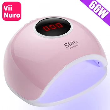 

ViiNuro UV LED Lamp For Nails Dryer Sun Light Lamp For Manicure 66W Smart LCD Display For All Gel Nail Polish Nail Art Tools
