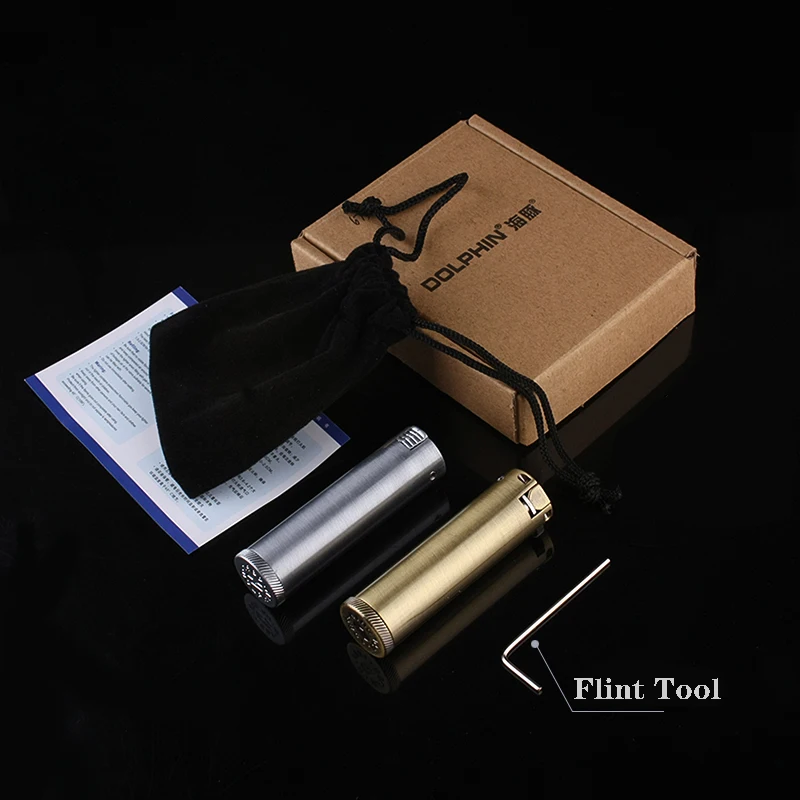 Ретро старая керосиновая зажигалка с колесом sideslip металлическая мини