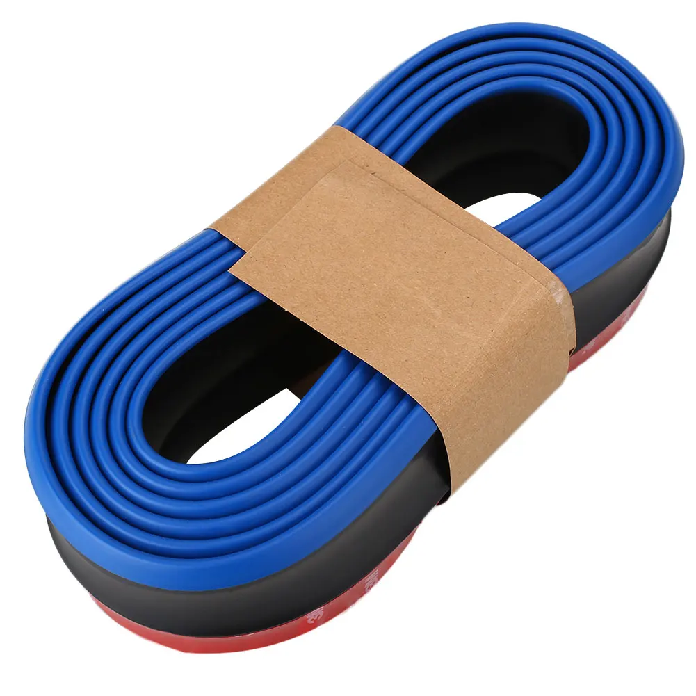 Car Vehicle Front Bumper Rubber Protector Lip Splitter Body Spoiler Universal - Цвет: Blue